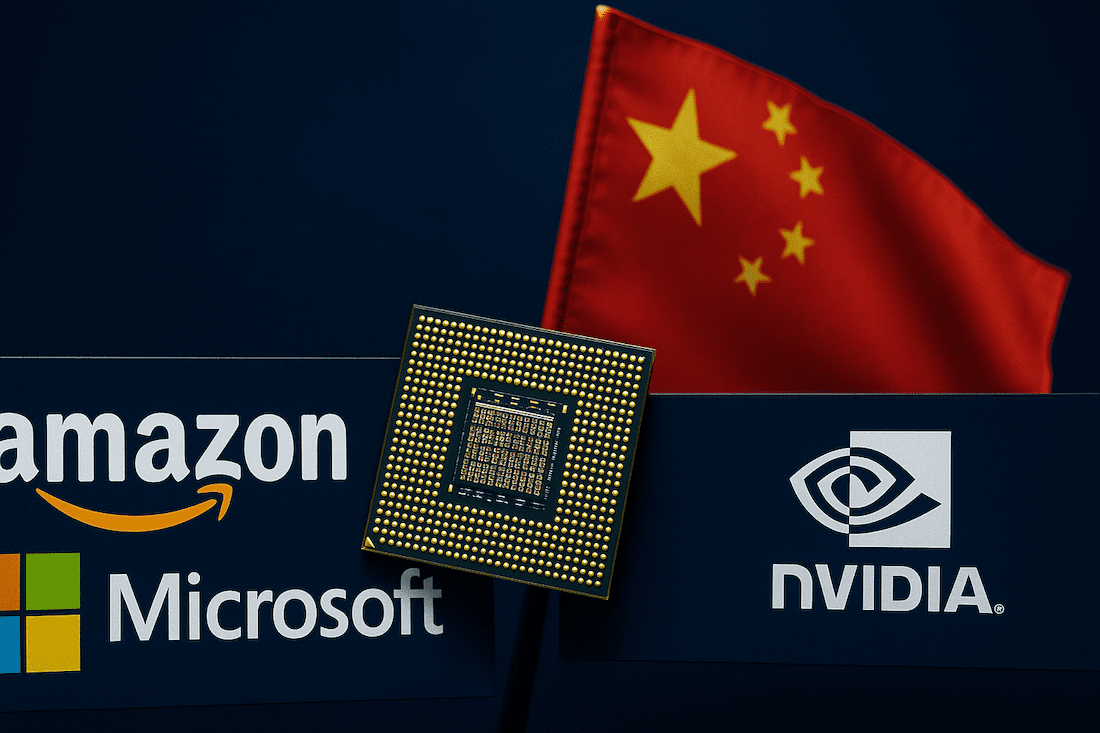Amazon et Microsoft soutiennent un projet de loi am&eacute;ricain qui limiterait les exportations de puces IA de Nvidia vers la Chine