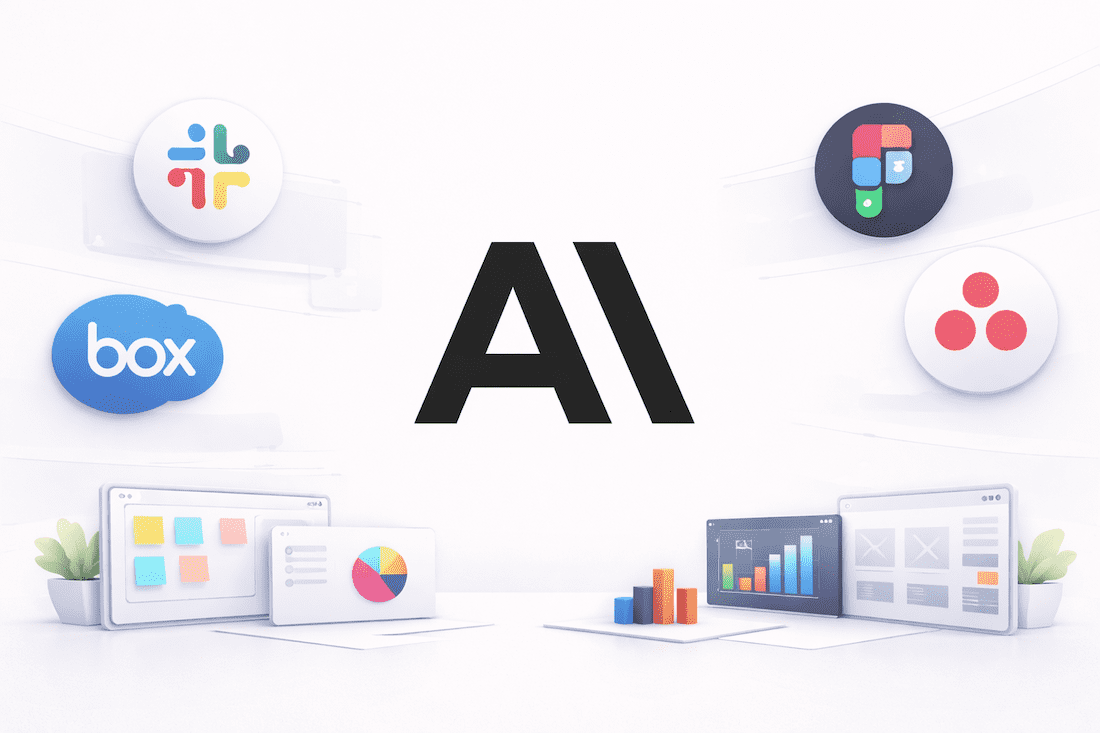 Anthropic int&egrave;gre Slack, Figma et Asana dans Claude et en fait un v&eacute;ritable centre de commande du travail