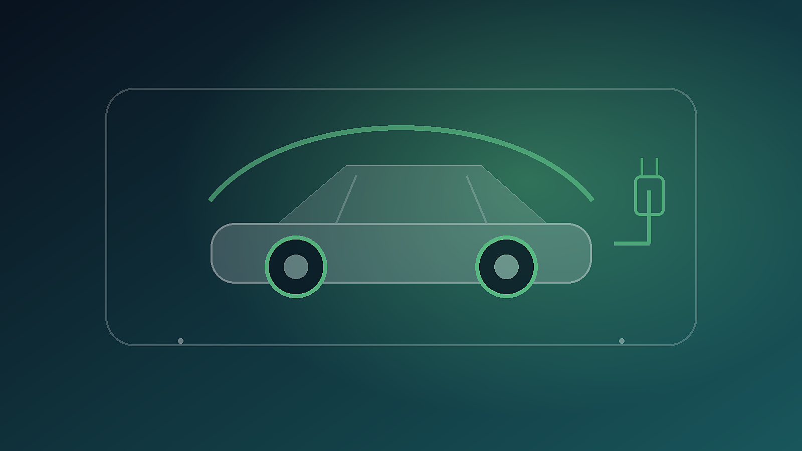 Visuel &eacute;ditorial sobre repr&eacute;sentant une voiture &eacute;lectrique accessible en location longue dur&eacute;e
