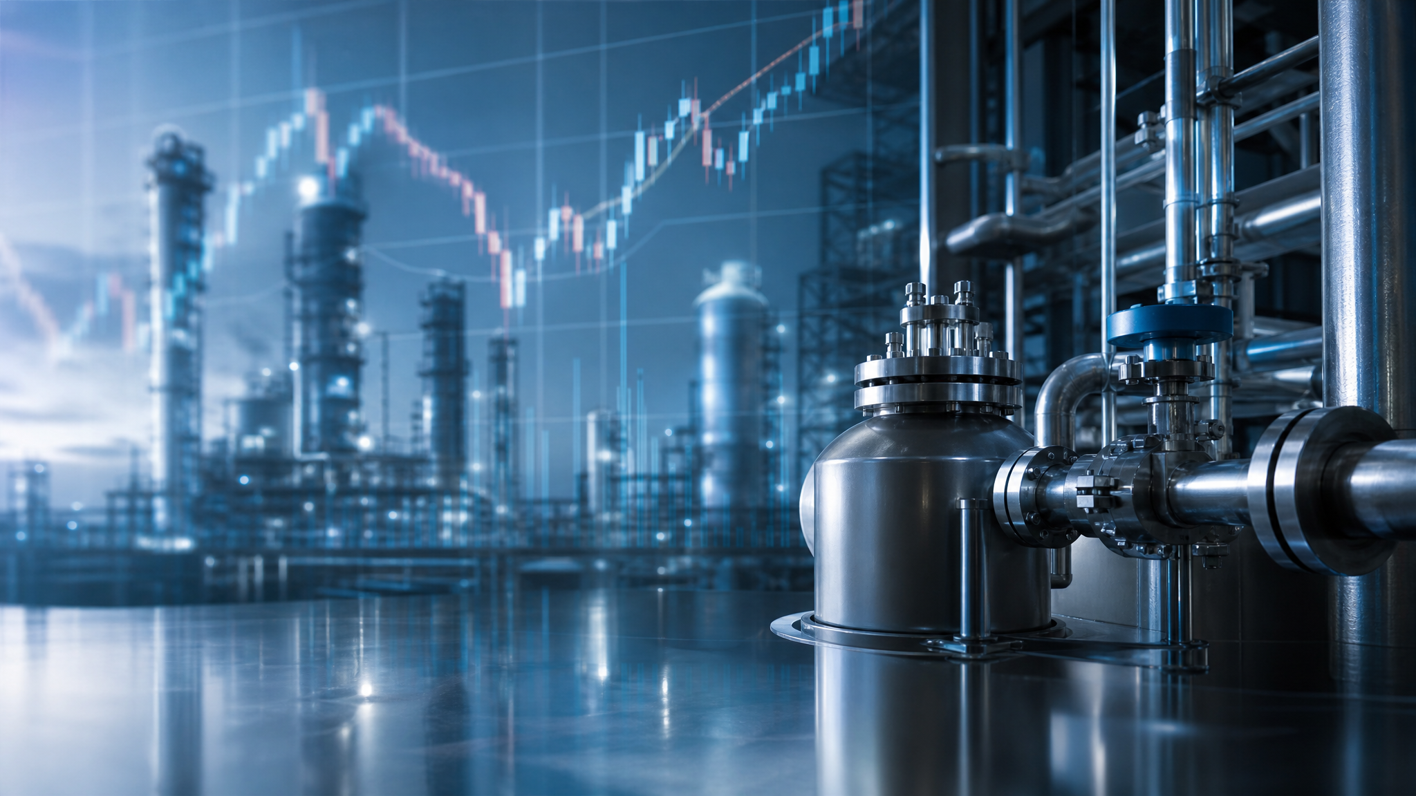 Visuel &eacute;ditorial sobre repr&eacute;sentant la chimie europ&eacute;enne cot&eacute;e en Bourse